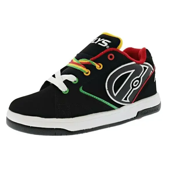 Propel 2.0 - Black/Reggae HEELYS Wheeled Sneaker - Youth/Mens Sz 7 - New In Box - Picture 1 of 8